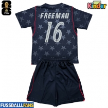 Vereinigte Staaten Alex Freeman #16 Auswärts Trikotsatz Kinder EM 2024 Kurzarm (+ Kurze Hosen)